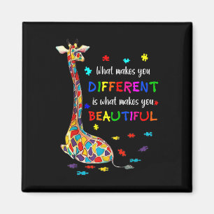 Was dich anders macht Giraffe Mama Autismus Kind Magnet