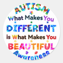 Was dich unterscheidet, ist wunderbar runder aufkleber