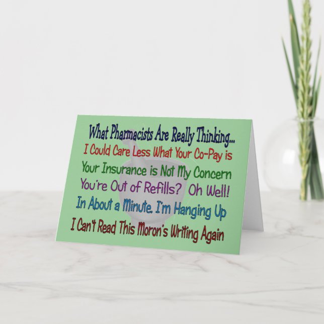 Was die Apotheker wirklich denken Karte (Vorderseite)