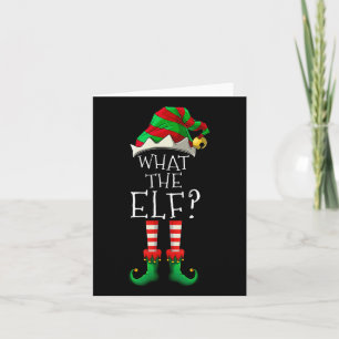 Was die Elf Weihnachts-Familie Matching Group Spaß Karte