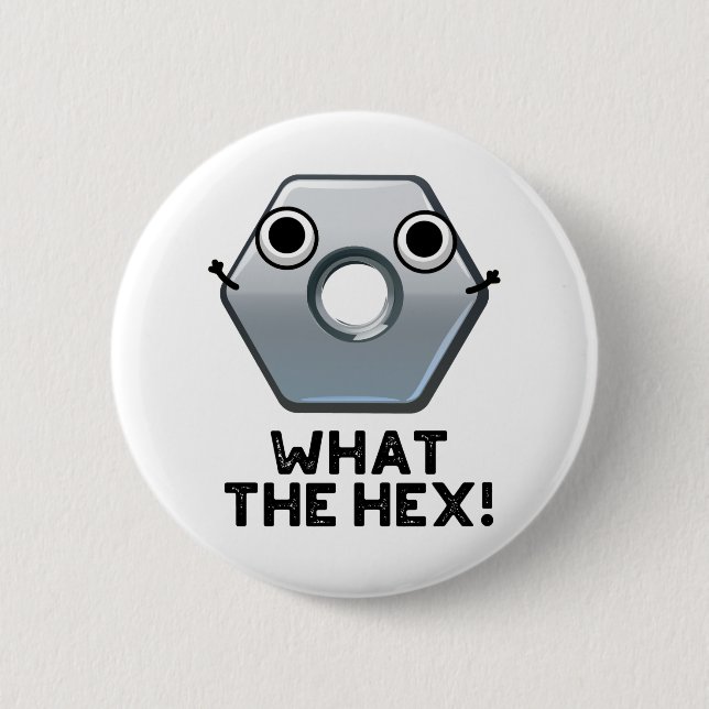 Was die hex-lustige Hexagon-Gestalt macht Button (Vorderseite)