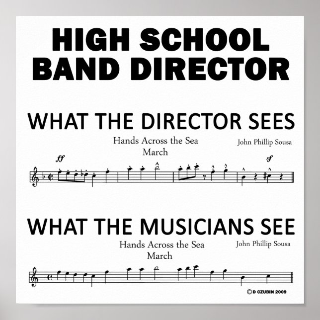 Was die High School Band sieht Poster (Vorne)