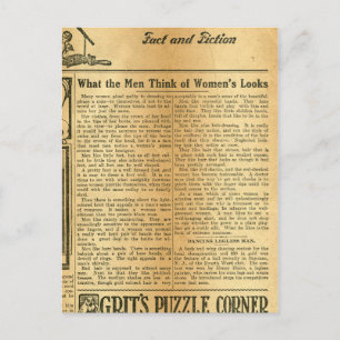 Was die Männer von den Aussichten der Frauen im Ja Postkarte