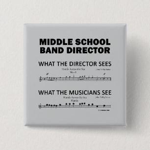 Was die Middle School Band sieht Button