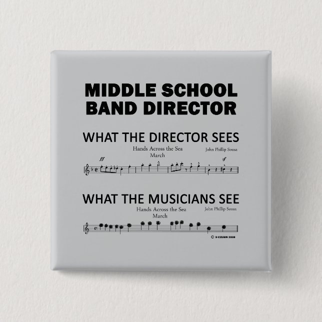 Was die Middle School Band sieht Button (Vorderseite)