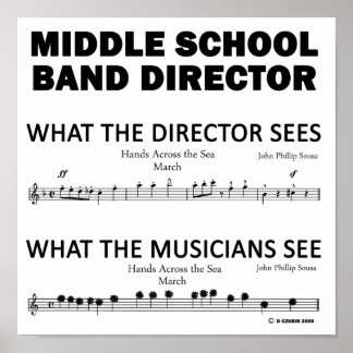 Was die Middle School Band sieht Poster