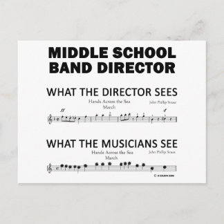 Was die Middle School Band sieht Postkarte