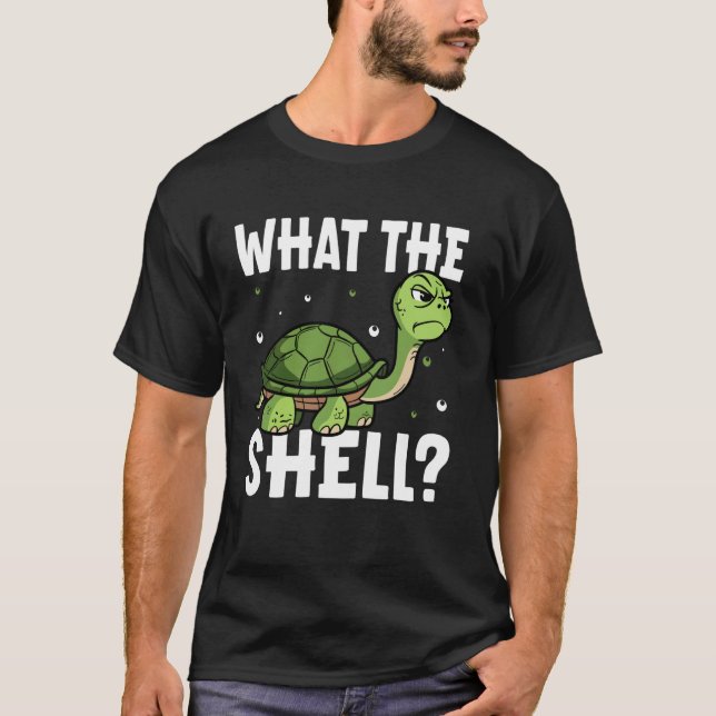 Was die Shell lustige Schildkröte Was die Shell T-Shirt (Vorderseite)