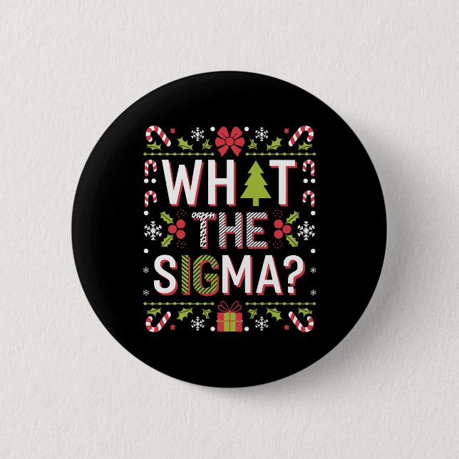 Was die Sigma Funny Santa Clause Gen Alpha X-mas Button (Vorderseite)
