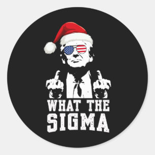 Was die Sigma Trump Santa Funny Weihnachtsmeme Xm Runder Aufkleber