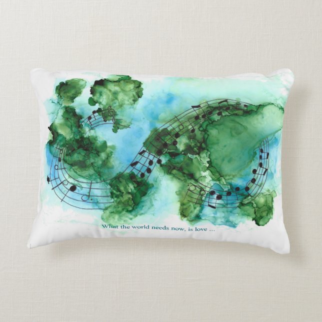 Was die Welt jetzt braucht, ist Liebe... Dekokissen (Rückseite)