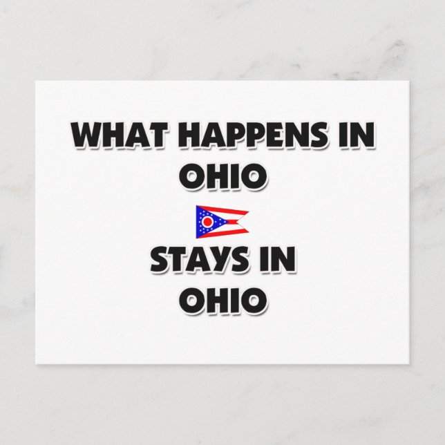 Was dort in OHIO Bleibe Postkarte (Vorderseite)