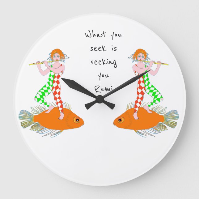 Was du suchst, sucht dich. große wanduhr (Vorderseite)