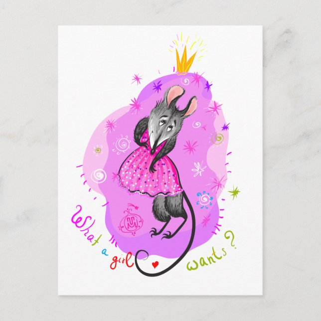 Was ein Mädchen will Postkarte (Vorderseite)