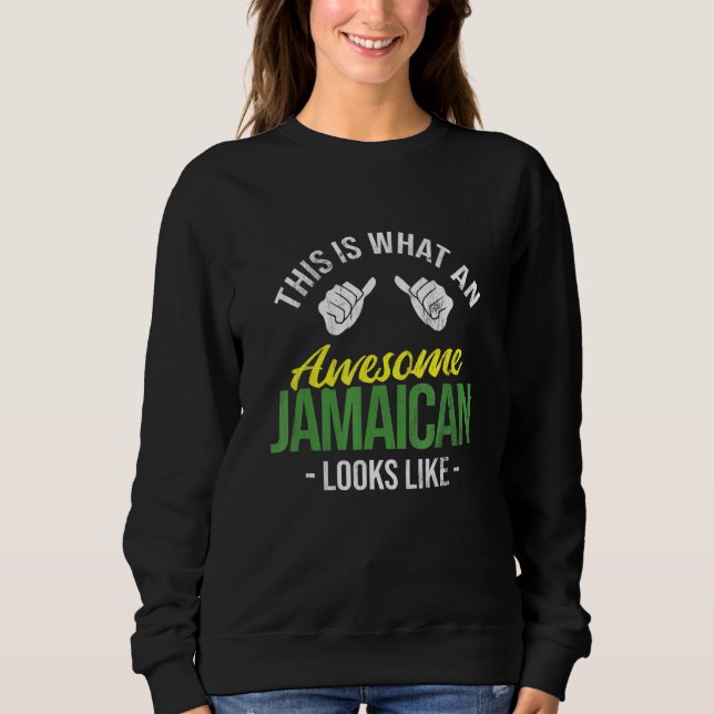 Was ein Phantastischer Jamaikaner sieht Rasta Flag Sweatshirt (Vorderseite)