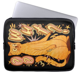 Was? / Eine Orange Cat Illustration Laptopschutzhülle