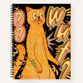 Was? / Eine Orange Cat Illustration Notizbuch