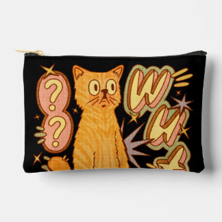 Was? / Eine Orange Cat Illustration Zubehörtasche