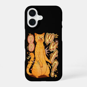 Was? / Eine orange Katze Illustration iPhone 16 Hülle