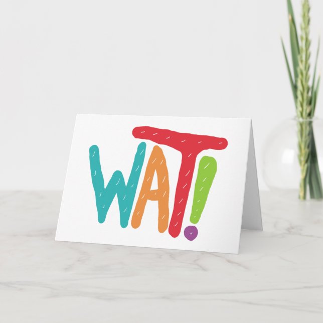 Was! Feiertagskarte (Vorderseite)