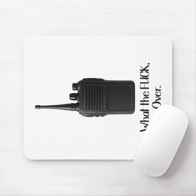Was Fu*k über das lustige Walkie Talkie Icon Mousepad (Mit Mouse)