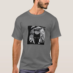 Was? Funny Murderous Cat Kitten auf dem Friedhof T-Shirt