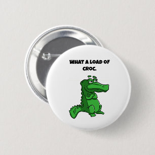 Was für ein Cartoon des Croc Funny Alligator Button