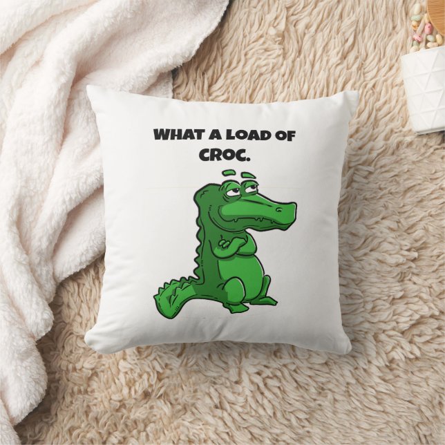 Was für ein Cartoon des Croc Funny Alligator Kissen (Decke)