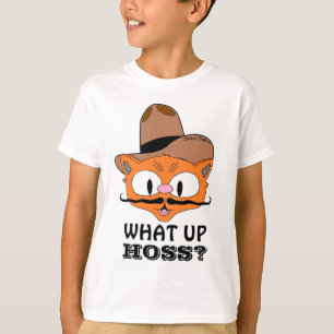 Was für ein Hoss? (Was ist los?) Mustache Cat T-Shirt