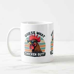 Was für ein Hühnerhintern Lustiger Retro-Hahn Kaffeetasse