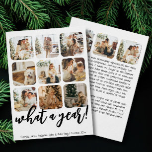 Was für ein Jahr 12 Foto und Text Personalisiert Feiertagskarte