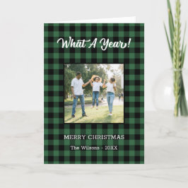 Was für ein Jahr 2 Foto Weihnachten Grüner Buffalo