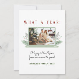 Was für ein Jahr! Einfaches Covid New Year Foto Ho