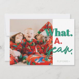 Was für ein Jahr Familien-Weihnachts-Feiertags-Gru Feiertagskarte