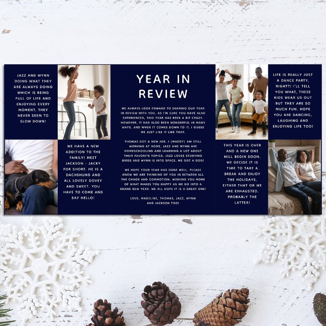 Was für ein Jahr Fotomaterial Jahr der Überprüfung Dreifach Gefaltete Urlaubskarte (Von Creator hochgeladen)