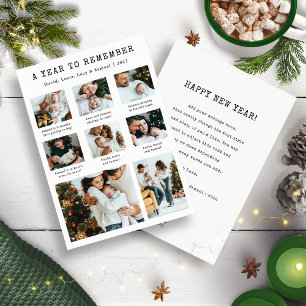 Was für ein Jahr moderne FotoCollage Feiertagskarte