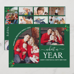 Was für ein Jahr Multi-Foto Collage Weihnachten Gr Karte