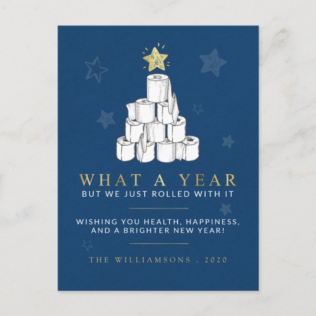 Was für ein Jahr Papier Baum Weihnachten (Vorderseite)