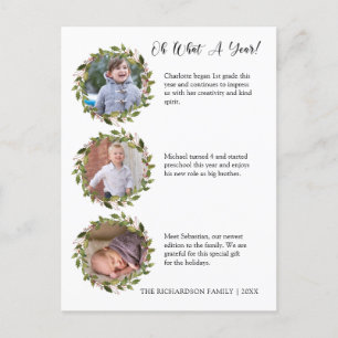 Was für ein Jahr Review Foto Collage Holiday Postk Feiertagspostkarte