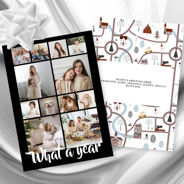 Was für ein Jahr Was Spaß Foto Weihnachten Persona (What a Year What Fun Photo Christmas Personalized Holiday Card by Ricaso. Add 12 photographs
)