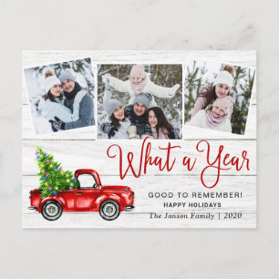 Was für ein Jahr Weihnachten Red Truck Rustikales