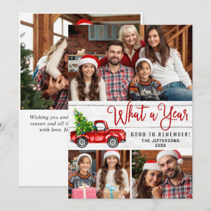 Was für ein Jahr Weihnachten Rote Farm LKW 4 Foto