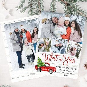Was für ein Jahr Weihnachten Rote Farm LKW 5 Foto