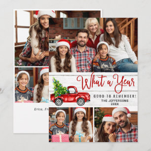 Was für ein Jahr Weihnachten Rote Farm Truck 6 Fot