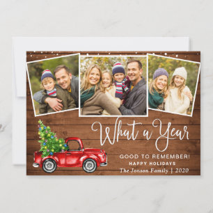Was für ein Jahr Weihnachten Rotes Farm Truck 3 Fo