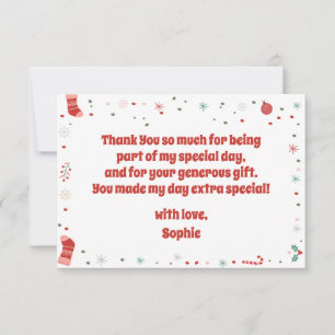 Was für ein lustiger Weihnachtsgeburtstag Dankeskarte