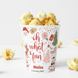 Was für ein lustiger Weihnachtsgeburtstag Pappbecher