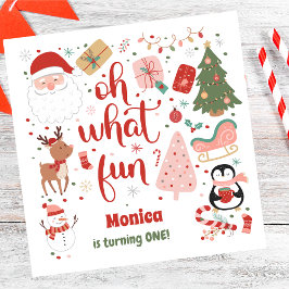 Was für ein lustiger Weihnachtsgeburtstag Serviette