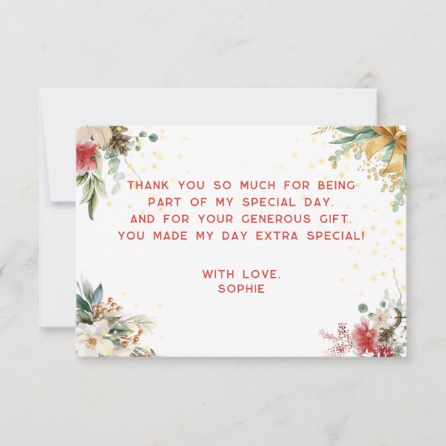 Was für ein lustiger Weihnachtsgeschenk zum ersten Dankeskarte (Vorderseite)