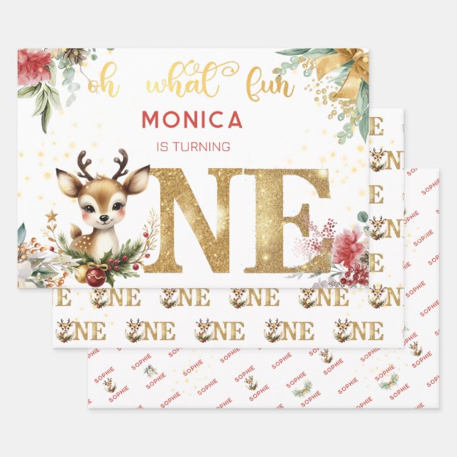 Was für ein lustiger Weihnachtsgeschenk zum ersten Geschenkpapier Set (Set)